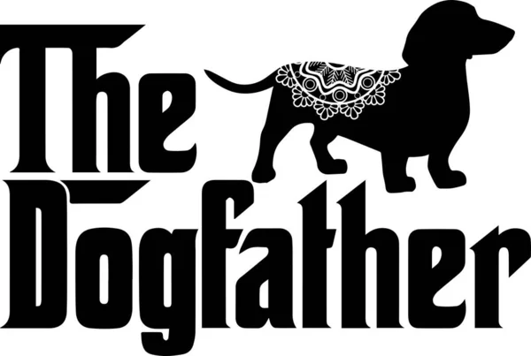 The Dogfather Dachshund, Dog, Animal, Pet, Vector Illustration File