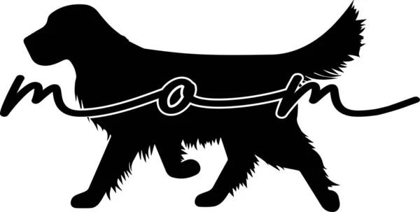 Golden Mom Dog Animal Pet Vector Illustration File — Stockový vektor