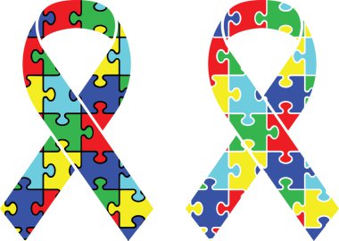  Autism Ribbon, Proud Autism, Autism Day, Vector Illustration File clipart