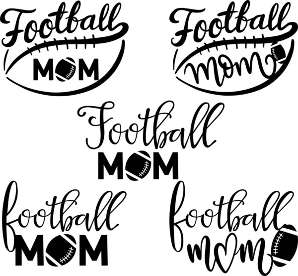 Football Mom American Football Football Love Football Family Vector Illustration — Image vectorielle