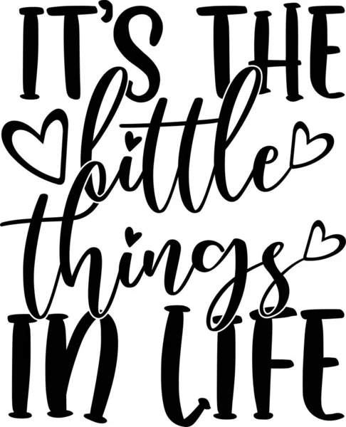 Little Things Life Mom Life Funny Mom Mothers Day Vector — Image vectorielle