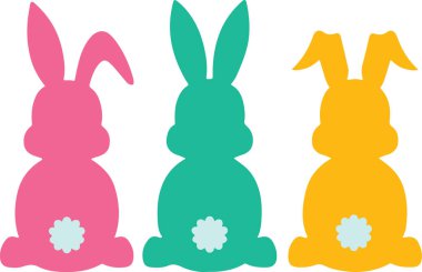 Easter Bunnies, Spring, Easter, Tulips Flower, Happy Easter Vector Illustration File