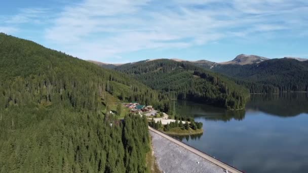 Letecké Záběry Hory Příroda Jezero Krásná Krajina — Stock video