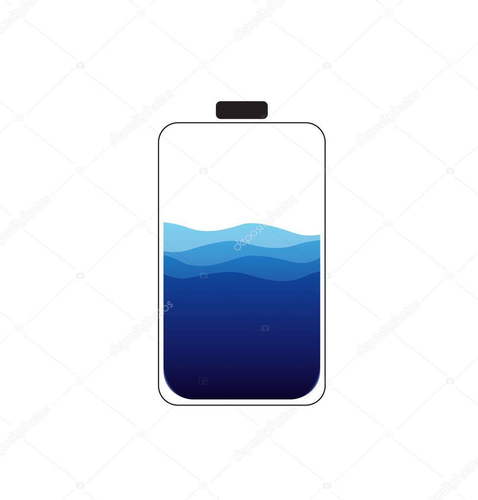 This is a Modern unique battery icon on white background.isolated icon vector illustration
