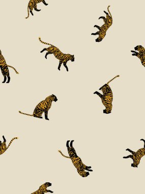 Tekstil kumaş izi için kaplan desensiz arka plan