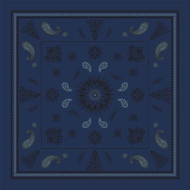 Modern Bandana yazdırma vektör illüstrasyonu