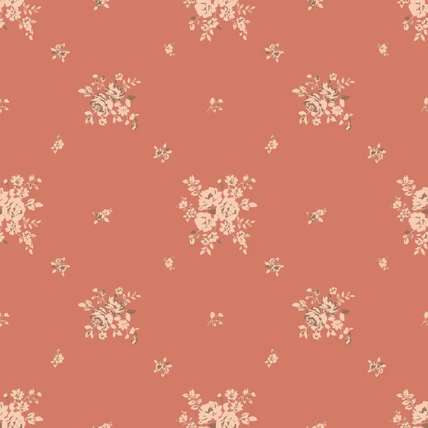 Ретро Стиле Groove Minimum Flower Seamless Pattern Focus Surface Wallpaper — стоковый вектор