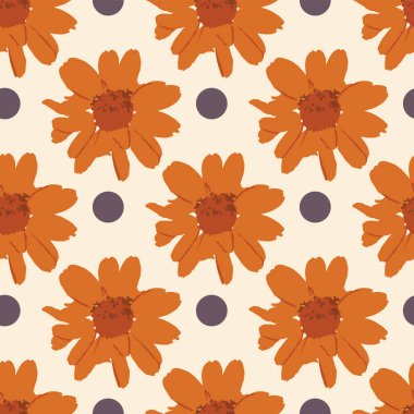 Duvar kağıdı, yüzey, hatıra defteri, kumaş, dekorasyon için soyut retro çiçek desensiz arkaplan