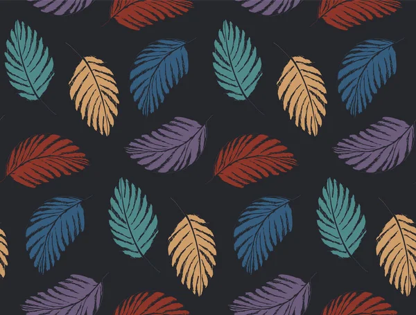 Bunte Retro Herbstblatt Nahtlose Muster Für Oberfläche Hintergrund Sammelalbum Tapete — Stockvektor