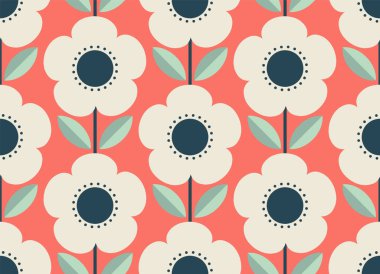 İskandinav tarzı çiçek desensiz arka plan