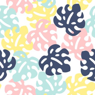 Renkli el çizimi soyut canavar desensiz arkaplan dizaynı bırakır