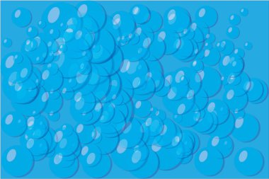 Mavi arkaplandaki bir su damlasının soyut vektör görüntüsü. Kapak, ambalaj, duvar kağıdı, kağıt, arkaplan.