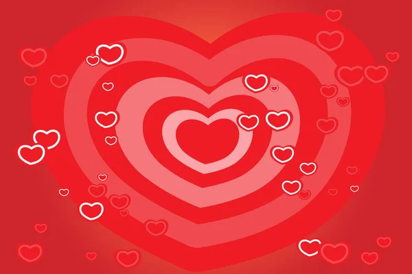 Pocztówka Wektorowa Wzorem Serca Symbol Miłości Gratulacje Okazji Walentynek Kobiet — Wektor stockowy
