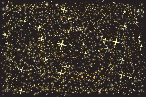 Abstrakt Ljusa Mönster Med Vita Och Gula Små Glänsande Stjärnor — Stock vektor