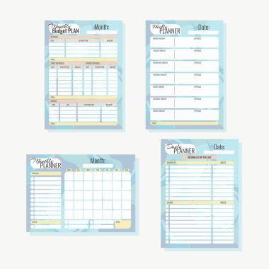 Planlayıcılar A4 soyut arkaplan planlayıcısı ay, hafta, gün