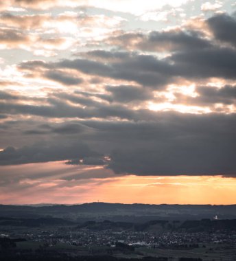 Epic sunset over the alps
