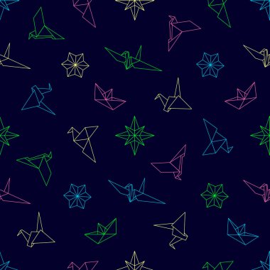 Origami figürlerinde pürüzsüz desen