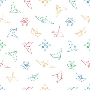 Origami figürlerinde pürüzsüz desen