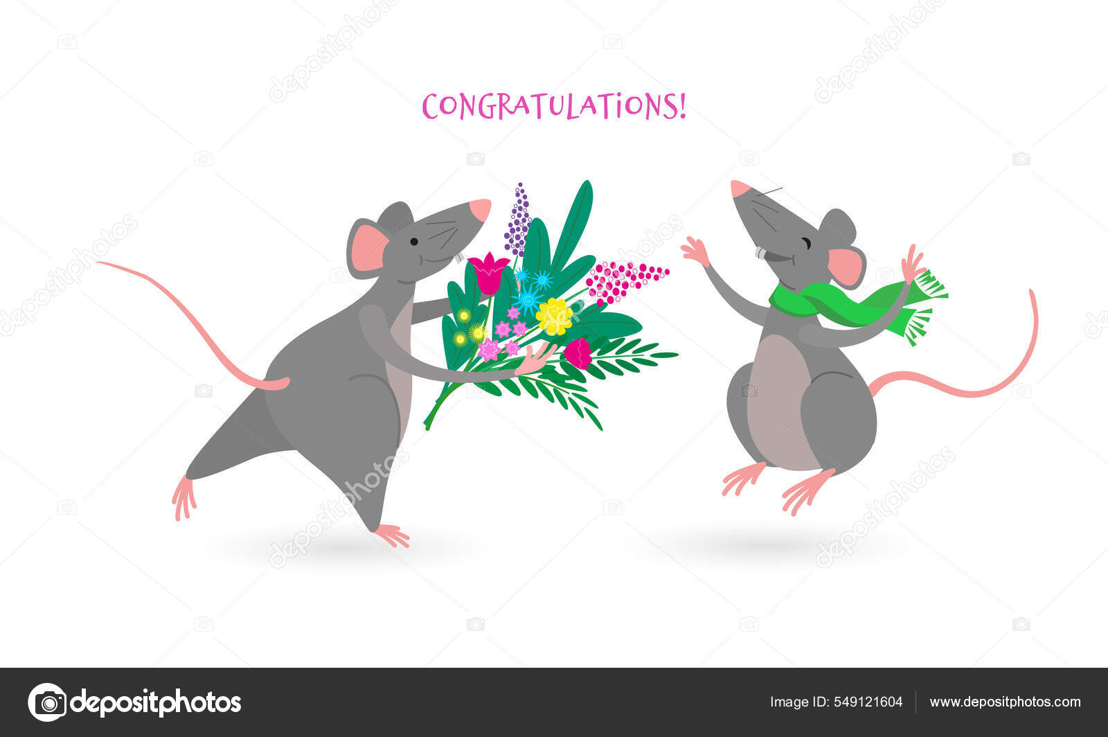 Two Funny Happy Rats Love One Rat Gives Flowers Other Stock Vector Image by © #549121604 Two Funny Happy Rats Love One Rat Gives Flowers Other Stock Vector Image by © #549121604