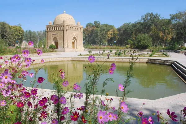Mausoleum Samanids Colors Cosmos Bukhara Uzbekistan — Stock Photo, Image