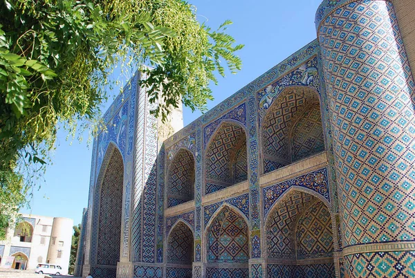 Madrasah Nadir Divan Begi Ett Fragment Fasaden Buchara Uzbekistan — Stockfoto