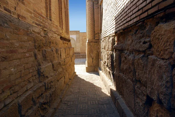 Temná Ulička Městské Nekropoli Chor Bakr Vesnici Sumitan Poblíž Bukhara — Stock fotografie