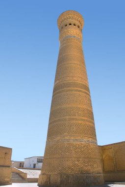 Minaret Kalyan, Buhara minaresi, Katta minaresi - Buhara 'nın tarihi merkezindeki cuma camiinin minaresi. Özbekistan