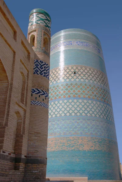 Den Oavslutade Kalta Minor Minaret Khiva Uzbekistan — Stockfoto