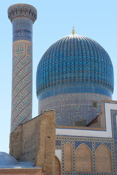 Купол Самаркандского Гур Эмира Мавзолей Тамерлана Amir Timur Самарканде Узбекистан — стоковое фото