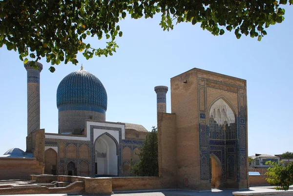 Zicht Samarkand Gur Emir Het Mausoleum Van Tamerlane Amir Timur — Stockfoto