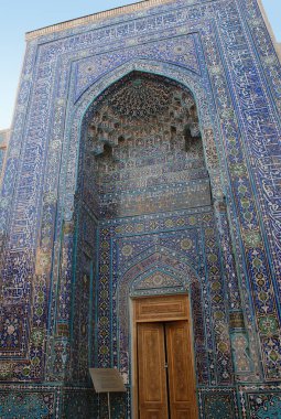 Semerkand. Mozoleye giriş, Tuman namı diğer XV yüzyıl, Shakhi-Zinda mezarlığının kompleksi. Özbekistan