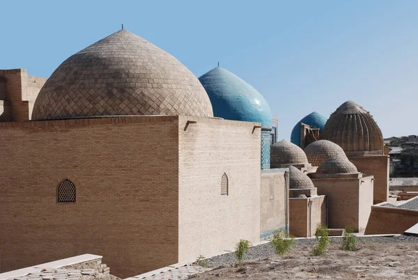 Samarkand Domes Van Mausoleums Het Complex Van Het Shakhi Zinda — Stockfoto