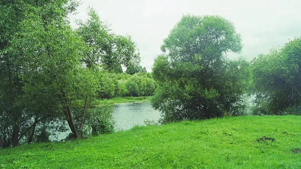 Morgen Ufer Des Flusses — Stockfoto