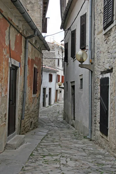 Calles Estrechas Antigua Ciudad Mediterránea Croacia Europa —  Fotos de Stock