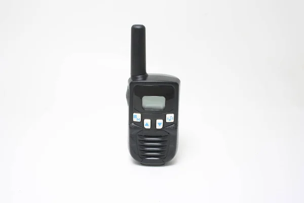 Hand Held Radiostation Geïsoleerd Witte Achtergrond — Stockfoto