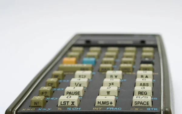 Vintage Kalkulator Digital Ilmiah Terisolasi Pada Latar Belakang Putih — Stok Foto