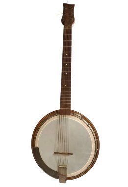 Banjo beyaz arkaplanda izole edildi