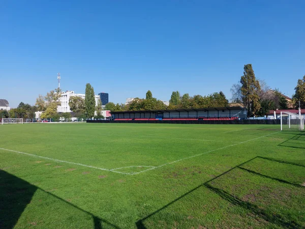 Terrain Football Une Équipe Locale Football — Photo