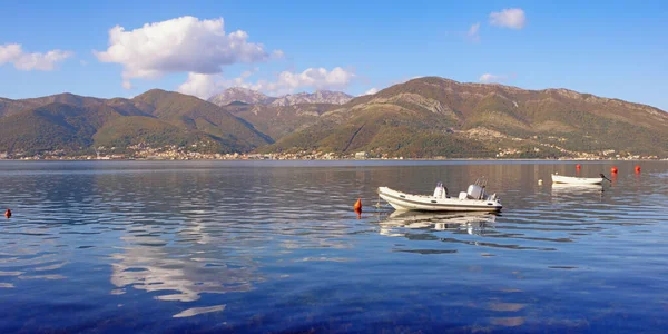 Beau Paysage Méditerranéen Ensoleillé Monténégro Mer Adriatique Vue Panoramique Baie — Photo