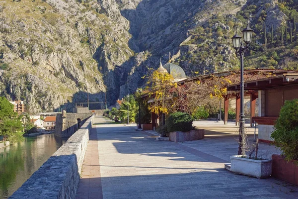 Karadağ Eski Kotor Kasabası Unesco Dünya Mirası Alanı Güneşli Kış Telifsiz Stok Fotoğraflar