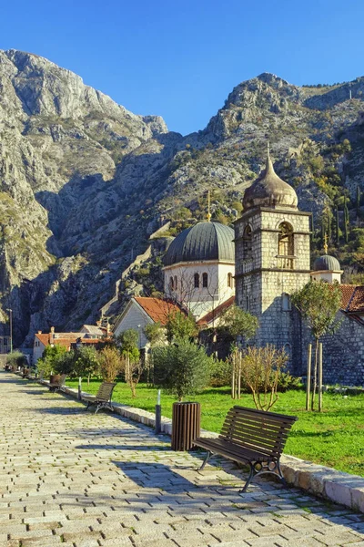 Montenegro Ciudad Vieja Kotor Patrimonio Humanidad Por Unesco Vista Pasarela — Foto de Stock