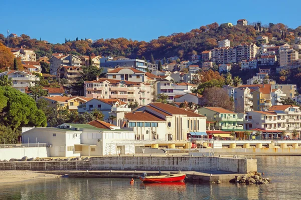 Winter view of the coastal city of Herceg Novi, Igalo. Montenegro