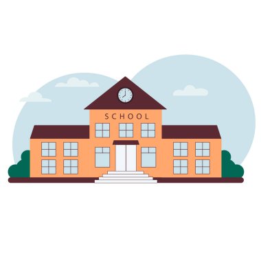 Illustartion of school building
