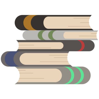 Illustration of stack of books