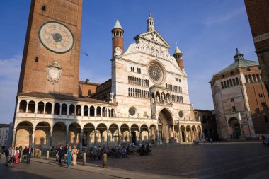 Cremonese, İtalya - 10 Eylül 2021 Cremona 'daki Santa Maria Assunta Katedrali