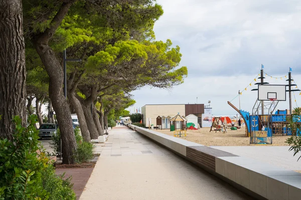 Lignano Sabbiadoro Italië September 2021 Zicht Het Voetgangersgebied Promenade Van — Stockfoto