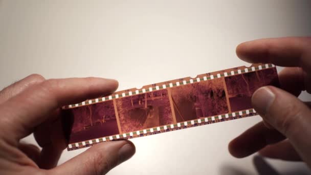 24X36 Színes Negatív Film Kamerákhoz Régi Analóg Rendszer — Stock videók