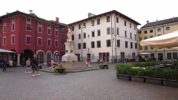 Cividale Del Friuli Italie Août 2021 Vue Piazza Paolo Diacono — Video