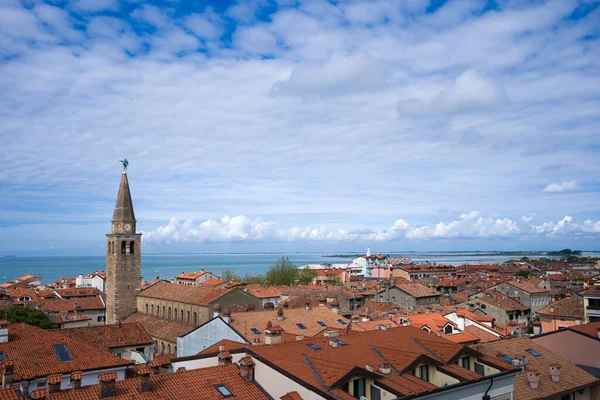 Grado Italy May 2021 City Grado Seen Background Bell Tower — Stock Photo, Image