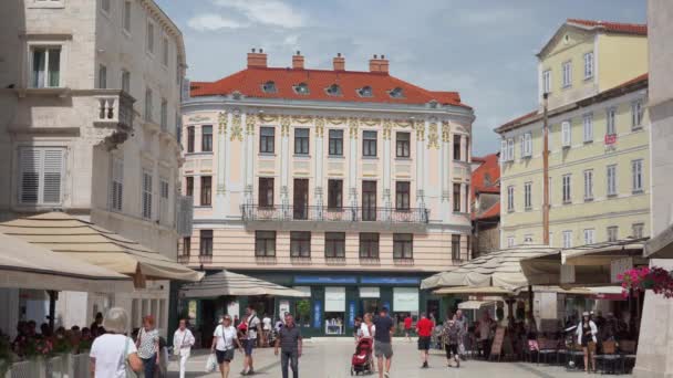 Διαίρεση Κροατίας Μάιος 2022 Κτίρια Στο Κέντρο Της Πόλης Του — Αρχείο Βίντεο